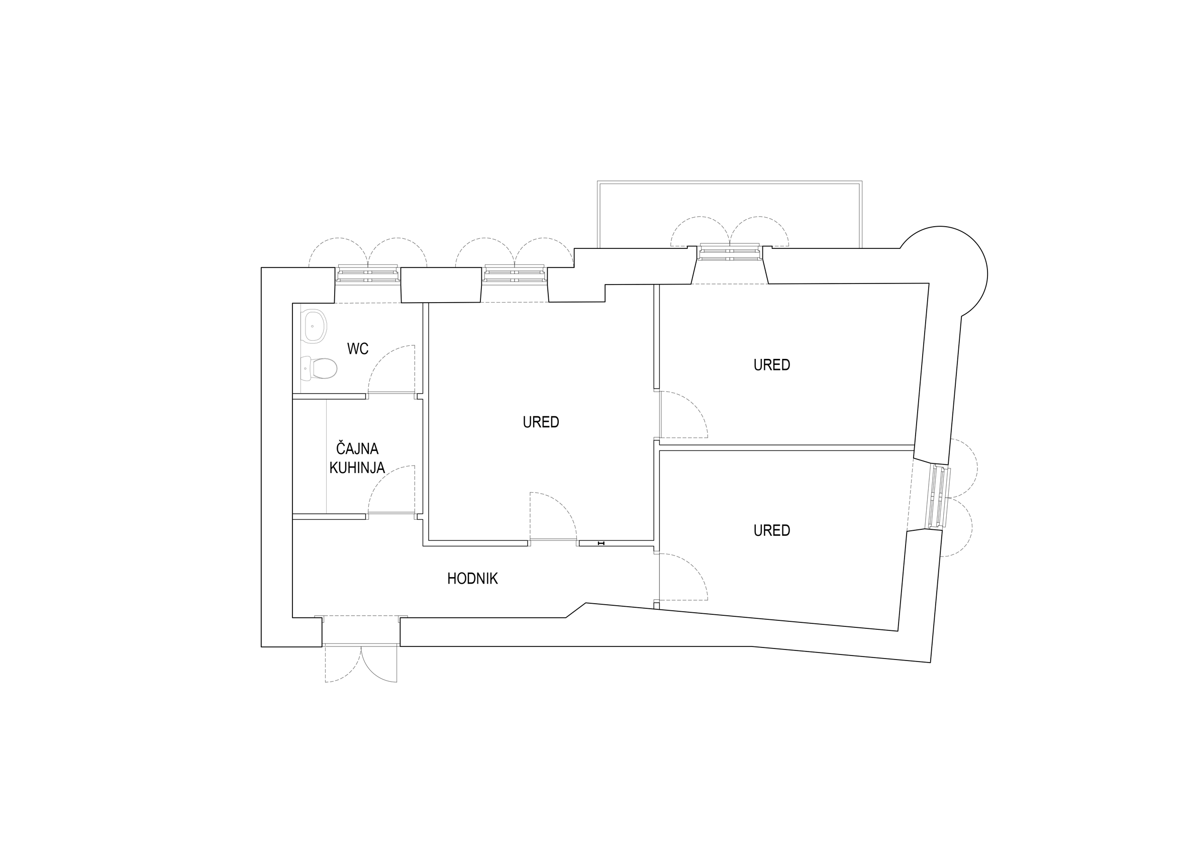 Apartman Casa Rossa proces tlocrt
